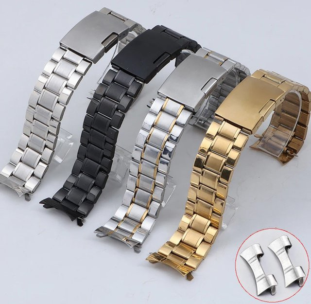 HQstrap Uhrenarmband Edelstahl, Gebogenes Ende, Unisex - Bild 1