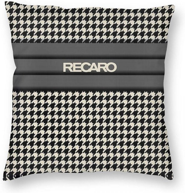 GUOYU HOMEDECOR Quadratischer Kissenbezug Hahnentritt Muster in Schwarz, Material: Polyester, B/T/H: 30,48 x 30,48 x 0 cm - Bild 1