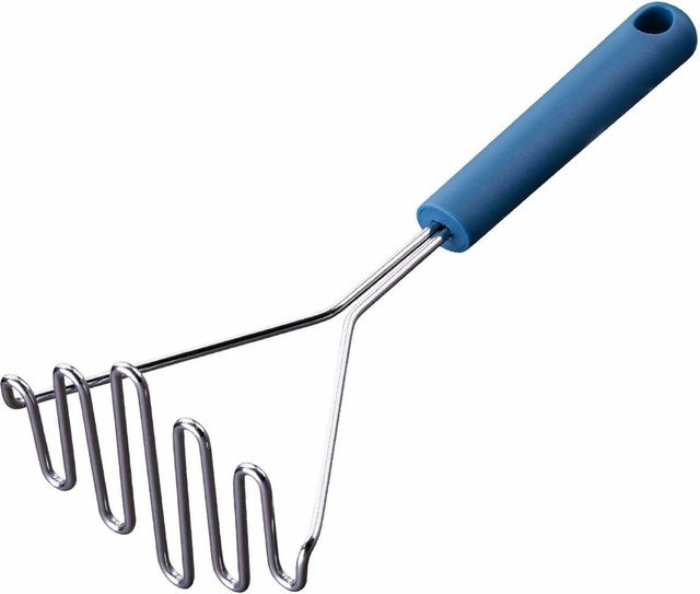 Fackelmann Kartoffelstampfer Essential aus Edelstahl und Kunststoff, Blau, mit ergonomischem Griff und spülmaschinenfest - Bild 1