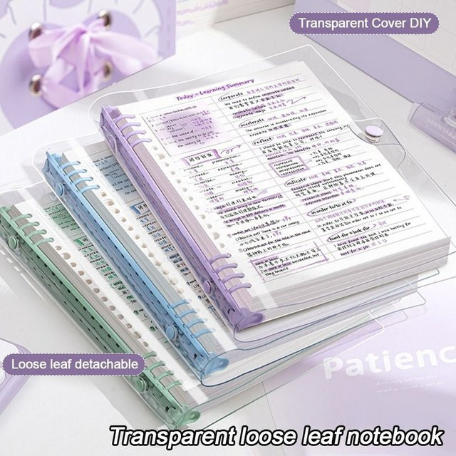 Kreatives A5 Wochenplaner Notebook Transparent Weiß für Schule und Büro - Bild 1