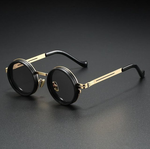 Aoseides ND9 Sonnenbrille, rund, Vollrand, polarisiert, Unisex, black - Bild 1