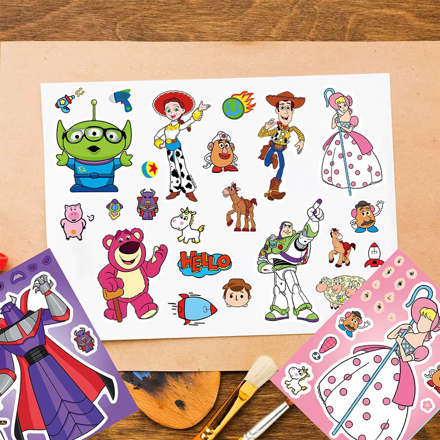 Disney Buzz Lightyear Make-a-Face Puzzle-Aufkleber, DIY Zusammenbaubares Puzzle-Aufkleber-Spielzeug - Bild 3