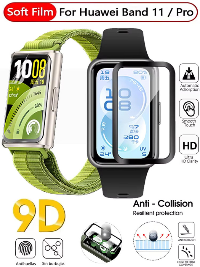Huawei Band 11 Pro Smartwatch-Schutzfolie, Schwarz, Transparent, Unisex - Bild 6