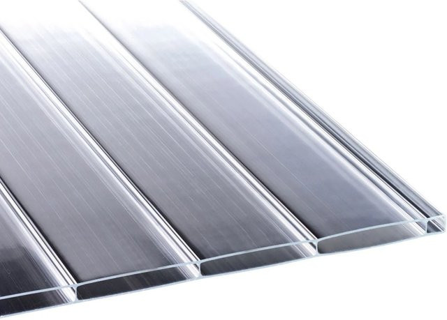 T&J Stegplatte Vertica SDP No Drip aus Polycarbonat, Glasklar, B: 120 cm, L: 400 cm, Dicke: 16 mm - Bild 1