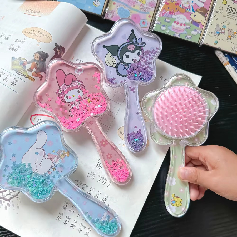 Sanrio Quicksand Star Haarbürste, antistatische Entwirrbürste, Kinder - Bild 2