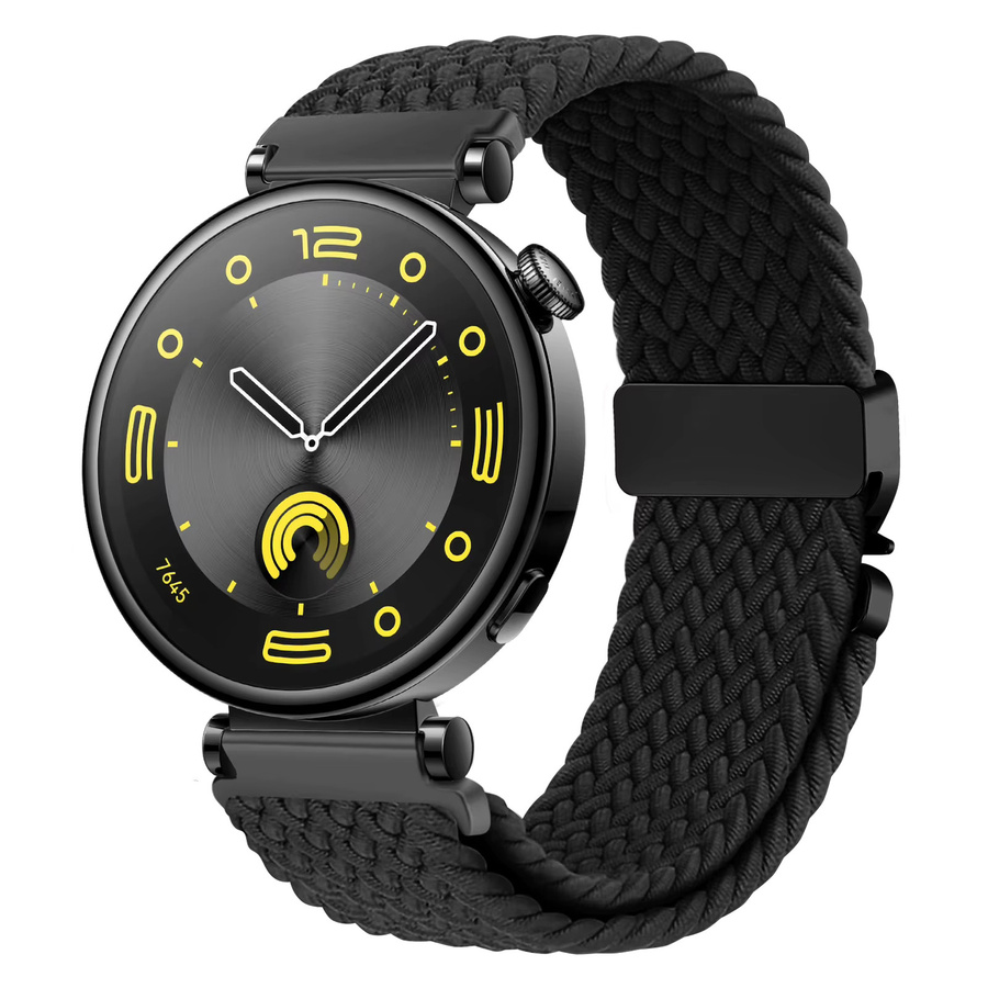 KMAIXA Uhrenarmband Nylon, Schwarz, Unisex, 18/22mm - Bild 1
