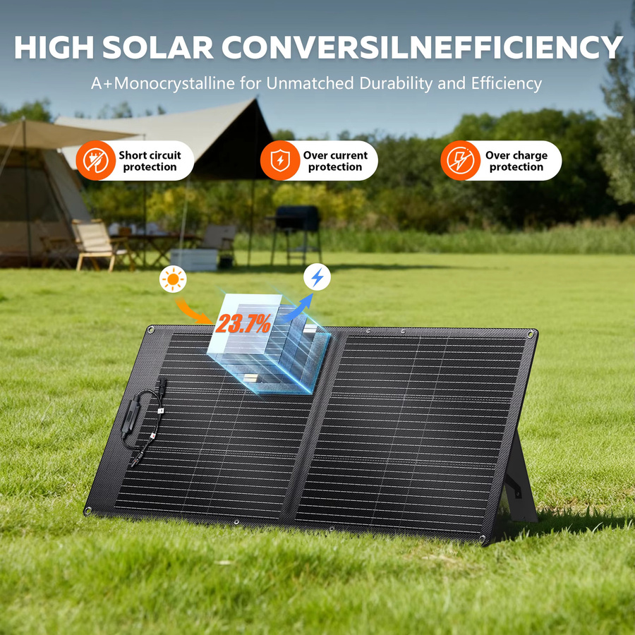 CTOLITY Tragbare Powerstation 1800W mit 100W USB Typ-C und faltbarem Solarpanel in Schwarz für Zuhause, Outdoor und Camping - Bild 5
