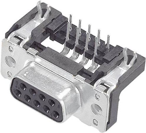 HARTING Steckverbinder 09 66 153 6610 09661536610, Polzahl: 9, Farbe: Grau, Löttechnik - Bild 1