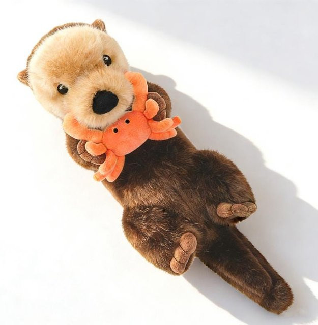 Seeotter-Stofftier Otter umarmt Krabben, Plüschpuppe, ab 14 Jahren - Bild 1