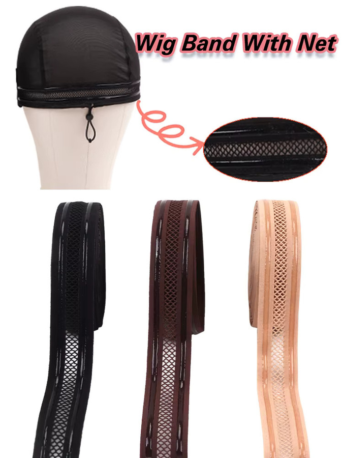 plussign Silikon Anti Slip Mesh Gummiband für Perücken, Unisex - Bild 7