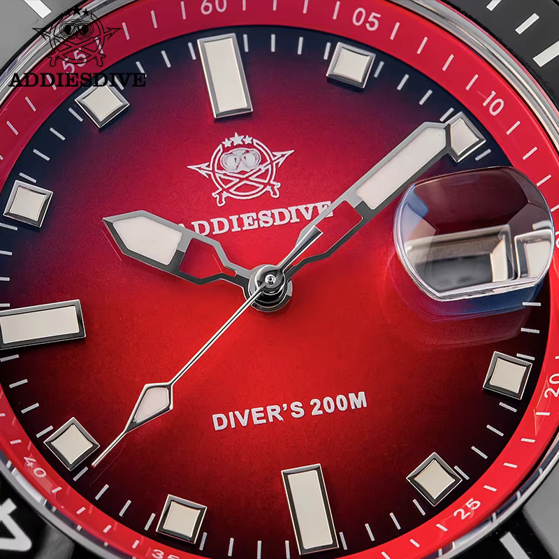 ADDIESDIVE Armbanduhr, Quarz, Edelstahl, 20 ATM, Herren, Schwarz - Bild 4