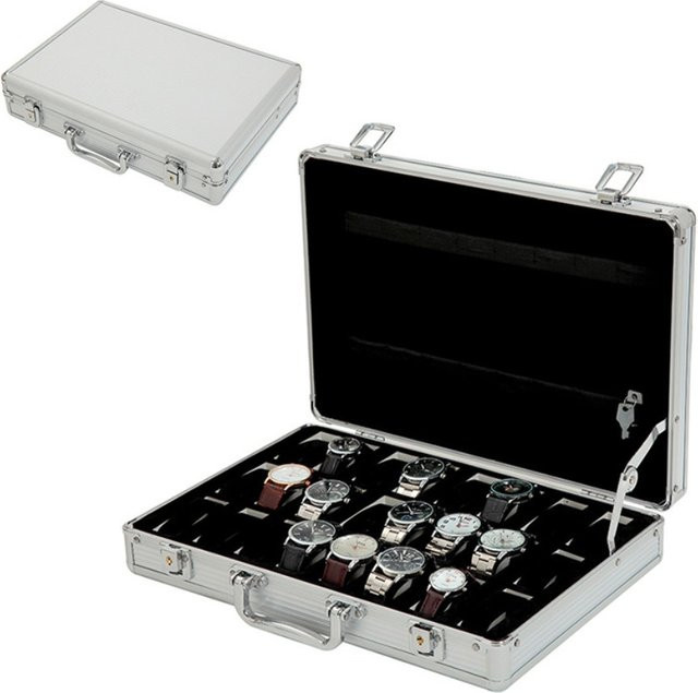 DOKW Uhrenbox Aluminium, Silber, Herren - Bild 1