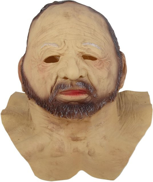 DIYelecs Halloween-Latex-Gesichtsbedeckung, beige, realistische Kopfbedeckung - Bild 1