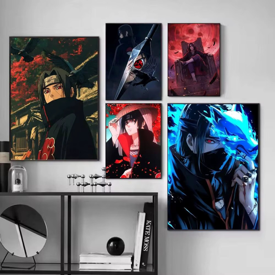Naruto Itachi Uchiha Poster als Vintage-Wandkunst in Mehrfarben - Bild 4