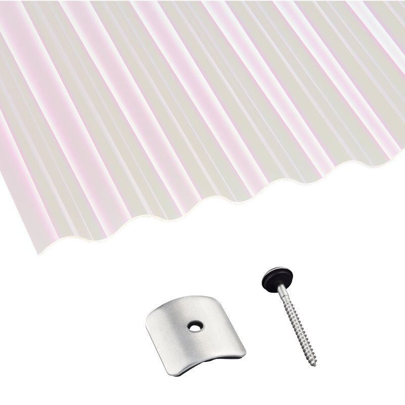Scobalit Terrassendach-Set aus Acrylglas Sinusplatte in Opal-Weiß, Dicke: 3 mm - Bild 1