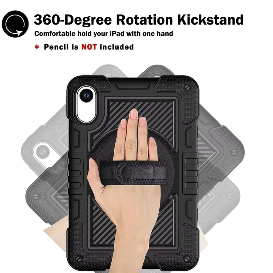 Xiaomi Schutzhülle für Pad6 7 Pro und Redmi Pad SE 11 10,6 Zoll mit Handschlaufe, Schultergurt und 360 Grad drehbarer Tablet-Abdeckung in Pink oder Black - Bild 4