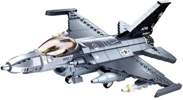 Yiran toy 0891 Militär F16 Kampfjet Flugzeug Baustein Set 521 Teile - Bild 1