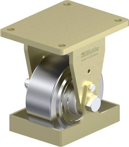 Blickle Schwerlast-Bockrolle BS-SVS 200K-FS in Gold mit 200 mm Rad-Durchmesser und 6000 kg Tragfähigkeit - Bild 1
