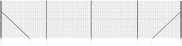 vidaXL Maschendrahtzaun aus Stahl mit PVC-Beschichtung in Anthrazit, Höhe: 160 cm, Länge: 10 m - Bild 1
