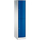 C+P Garderobenspind Resisto mit 1 Abteil und 2 Fächern, Lichtgrau/Enzianblau, B: 39,6 cm, T: 54,0 cm, H: 195,0 cm - Bild 1