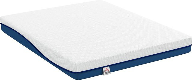HOMCOM Matratze mit Memory-Schaum und Grüntee, Gel-Memory-Schaum mit kühlender Wirkung, weiß, B/T/H: 160 x 200 x 20 cm, mittlerer Härtegrad, OEKO-TEX zertifiziert, Aosom - Bild 1