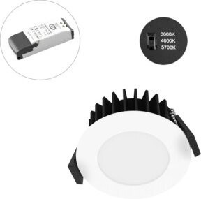 EVN LED-Einbauleuchte L54N100125 dimmbar IP54 Weiß 10W 230V - Bild 1
