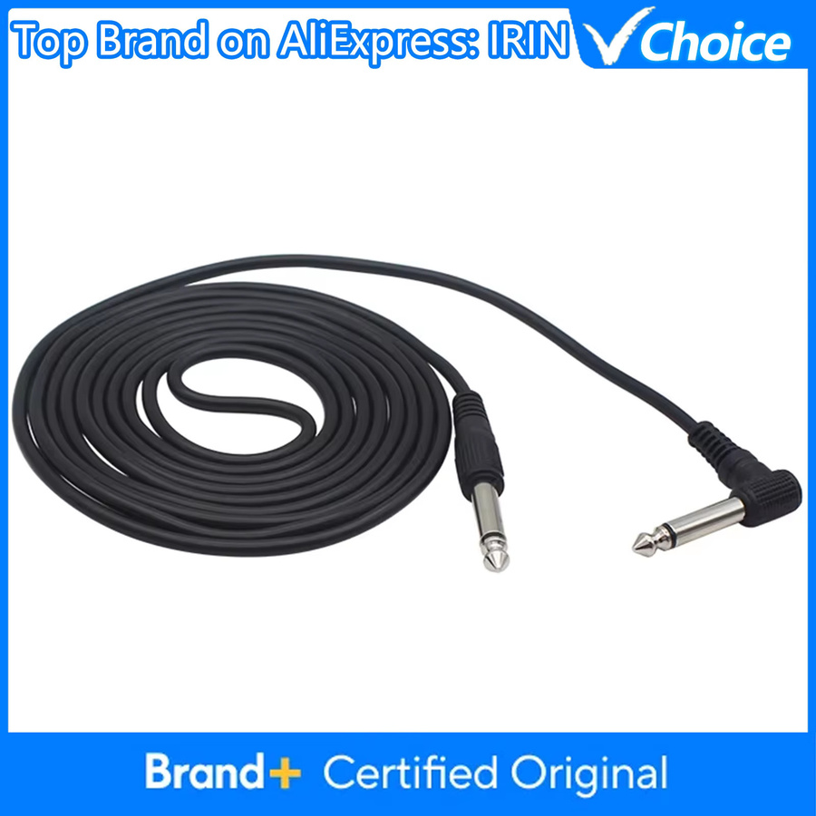 IRIN 3M Gitarrenkabel in Schwarz mit 6,35 mm Stecker für E-Gitarre, Bass und Keyboard als geräuschreduzierendes Audiokabel - Bild 2