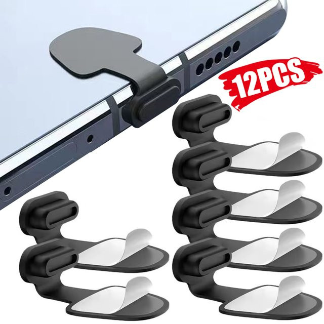 Silikon USB-C Staubschutzkappen in Weiß für Samsung, iPhone 15 und Xiaomi als Ladeanschlussabdeckung - Bild 1