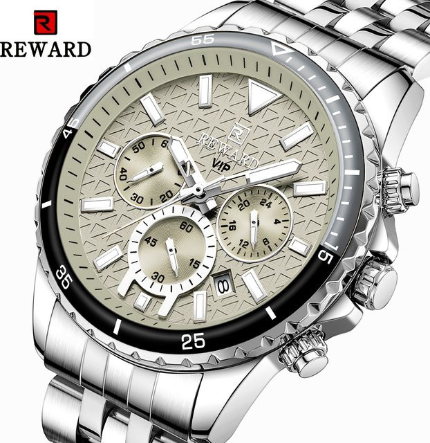 REWARD Chronograph, Edelstahl, Silber, Herren - Bild 1