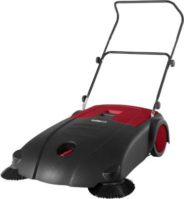Schäfer Shop Pure Handkehrmaschine in Schwarz/Rot mit 3200 m²/h Kehrleistung und 30 l Behältervolumen, L 1130 x B 850 x H 860/910/960 mm - Bild 1
