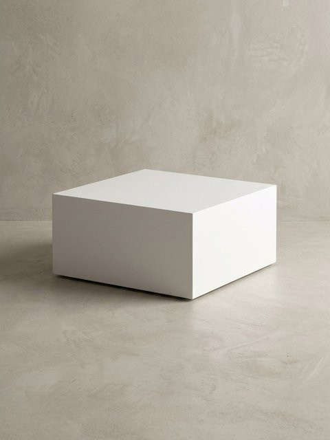 KADIMA DESIGN Couchtisch Weiß Hochglanz Quadratisch aus MDF B/T/H: 60 x 60 x 30 cm - Bild 1