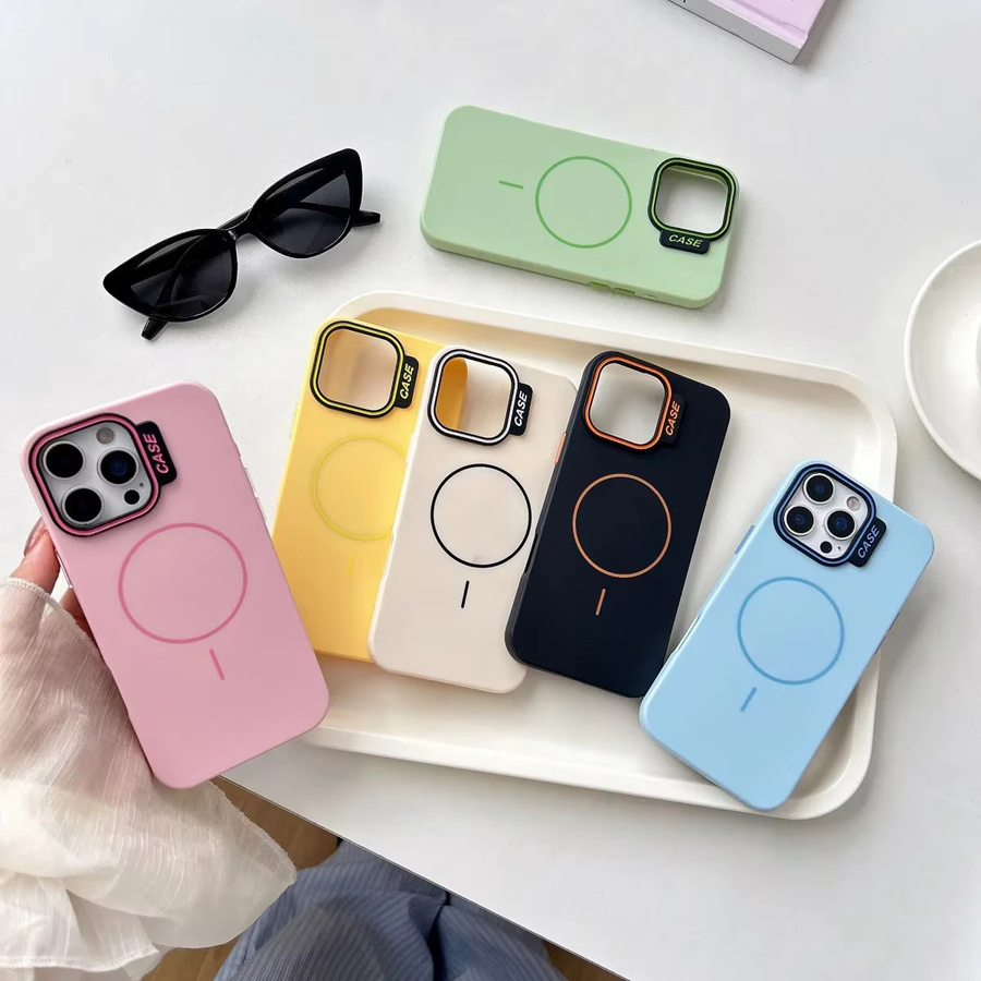 Luxuriöse Macaron Silikon-Schutzhülle für Apple iPhone in Grün mit magnetischer kabelloser Ladefunktion - Bild 3