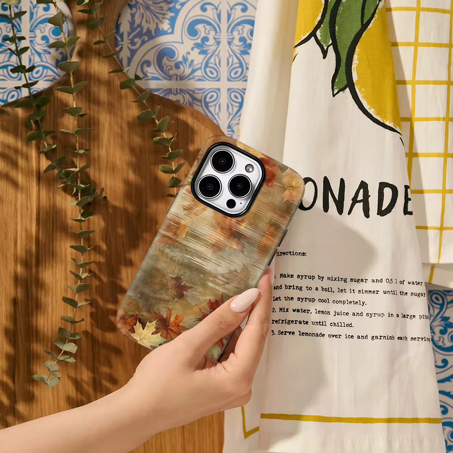 Herbstreflexionen Vintage Handyhülle für iPhone 11 bis 17 Pro Max Plus, doppelschichtige Rückseite, multicolour - Bild 5