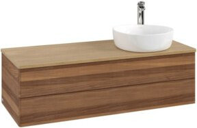 V&B Waschtischunterschrank Antao ohne Frontstruktur in Eiche Honigbraun, B/T/H: 120 x 50 x 50 cm - Bild 1