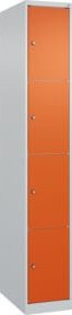 C+P Schließfachschrank Classic PLUS mit 1 Abteil in Grau und Reinorange, B/T/H: 30 x 50 x 185 cm - Bild 1