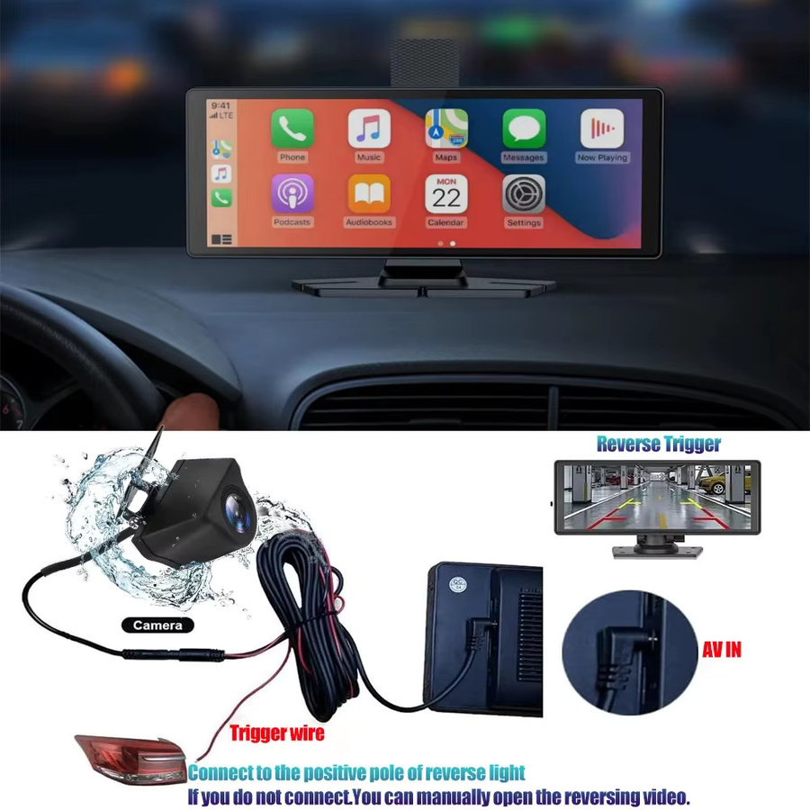 DUTRIEUX Full HD Rückfahrkamera mit Nachtsicht, IP68 wasserdicht, Schwarz - Bild 3