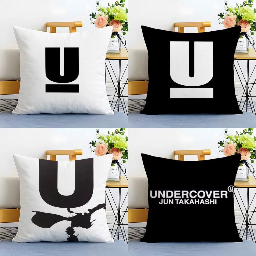 U-Undercover Kissenbezug aus Leinen in Weiß mit Grafikdesign, B/T/H: 30 x 30 x 30 cm - Bild 2
