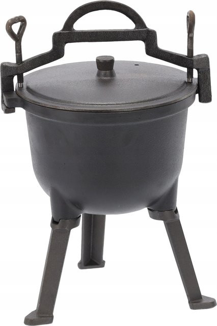 Gusseisen-Feuerkessel Jagd-Feuergrillofen in Schwarz mit 5l Fassungsvermögen - Bild 1