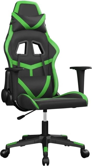 vidaXL Gaming-Stuhl mit Massagefunktion in Schwarz und Grün aus Kunstleder - Bild 1