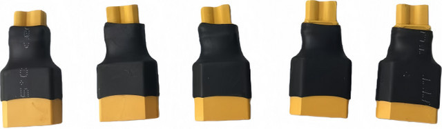 EVANOVM Lithium-Batterie-Adapter XT30 auf XT60 Stecker und Buchse, Gelb - Bild 1