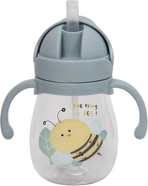 Anti-Ersticken Baby Trinkbecher mit Strohhalm und Schwerkraft-Ball im Entenschnabel-Design, Mehrfarbig - Bild 1