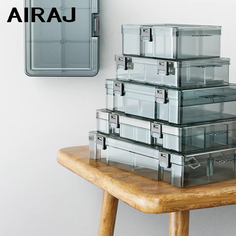 AIRAJ Kunststoff-Werkzeugkasten für Schrauben und elektronische Komponenten, transparent - Bild 2