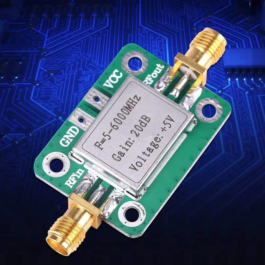 KKMOON Breitband RF Leistungsverstärker Modul 5-6000 MHz mit 20 dB Verstärkung in Grün - Bild 3