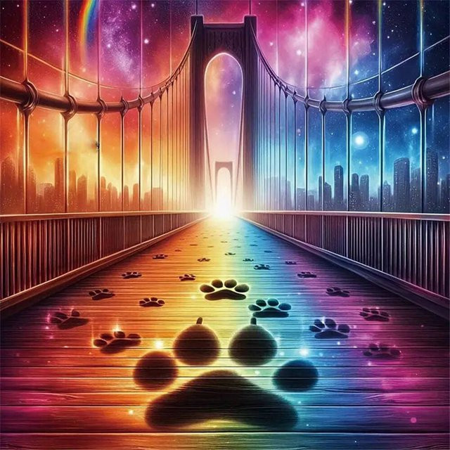 EverShine Diamant-Gemälde Brücke Landschaft, Diamant-Stickerei, rund - Bild 1