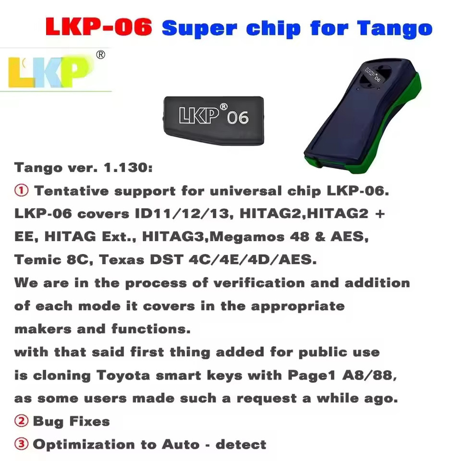 Keyecu LKP-06 Super Chip Universal-Transponderchip für ID13 ID48 ID49 MQB ID8A ID8C 4D63+ 4D70, Farbe: Schwarz - Bild 3