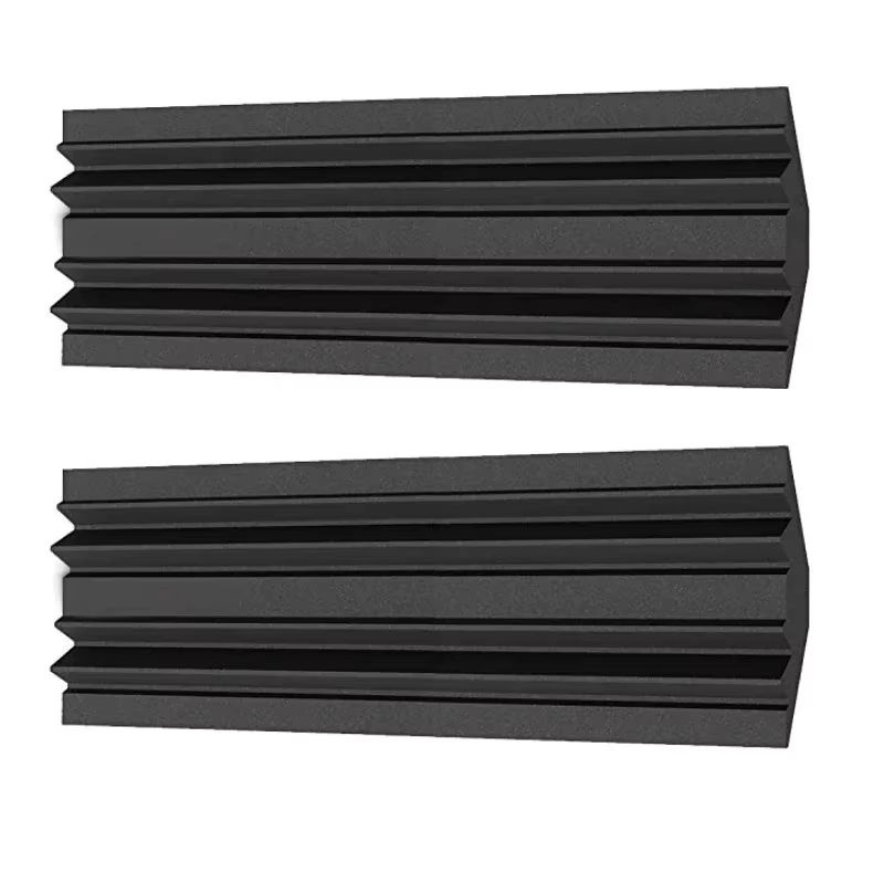 Acoustanker Akustik-Bassfalle Set aus hochdichtem Schaumstoff, 8 Stück, Schwarz, B/T/H: 12 x 12 x 48 cm - Bild 4
