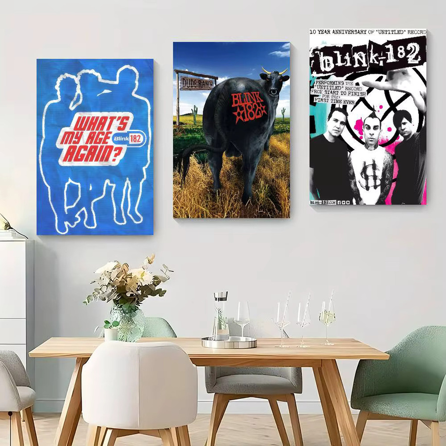 Kayou Wandkunst Poster B-Blink 182 Rockband in HD-Qualität für deine nordische Heimdekoration - Bild 2