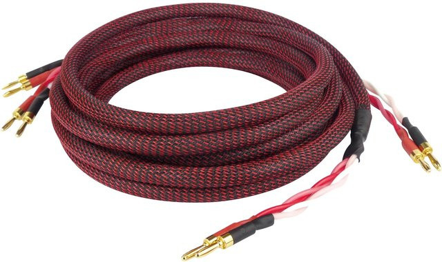 Dynavox Perfect Sound Lautsprecherkabel Paar in Schwarz und Rot, Länge: 3 Meter - Bild 1
