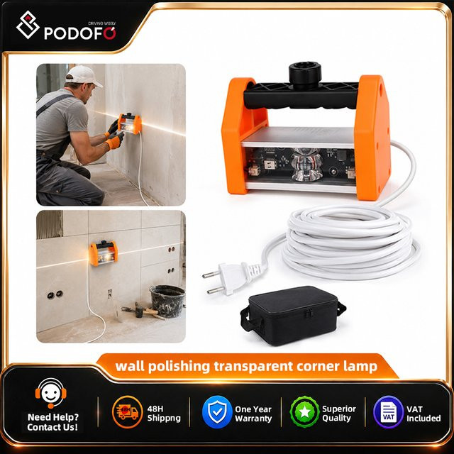 Podofo LED Wandpolierlampe mit 1500 Lumen in Transparent und Orange für optimales Lackfinish - Bild 1