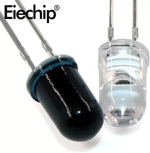 10 Set Infrarot-LEDs F5 F3 mit Sender- und Empfängerdiode 940 nm, 5 mm und 3 mm, 1,4–1,6 V, 20 mA - Bild 1